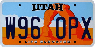 UT license plate W960PX