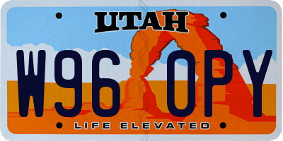 UT license plate W960PY