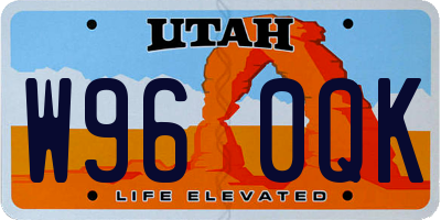 UT license plate W960QK