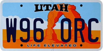 UT license plate W960RC