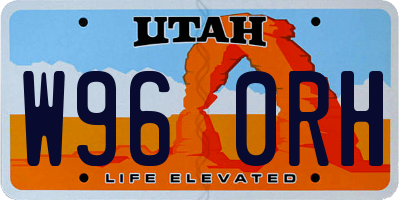UT license plate W960RH