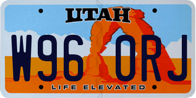 UT license plate W960RJ
