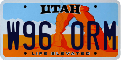 UT license plate W960RM