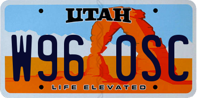 UT license plate W960SC