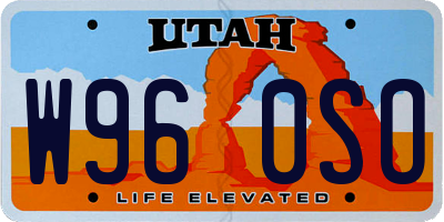 UT license plate W960SO