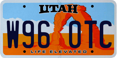 UT license plate W960TC