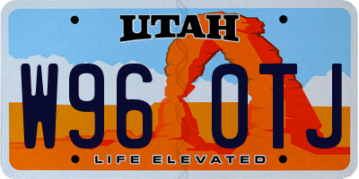 UT license plate W960TJ
