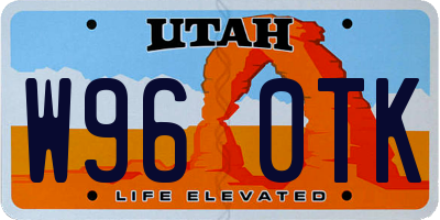 UT license plate W960TK