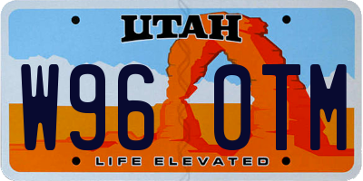 UT license plate W960TM