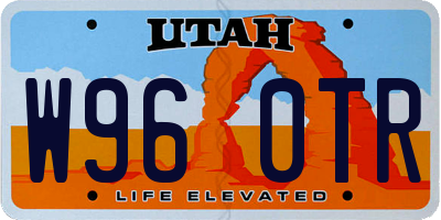 UT license plate W960TR