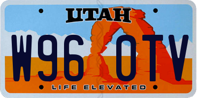 UT license plate W960TV