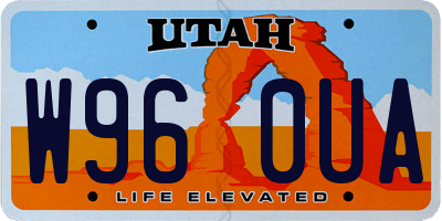 UT license plate W960UA