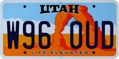 UT license plate W960UD
