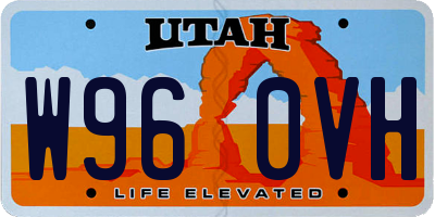 UT license plate W960VH