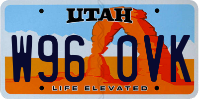 UT license plate W960VK