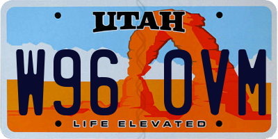 UT license plate W960VM