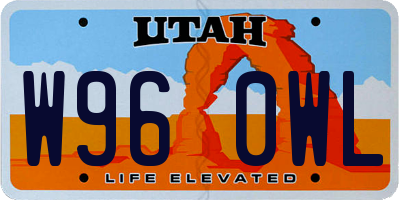 UT license plate W960WL