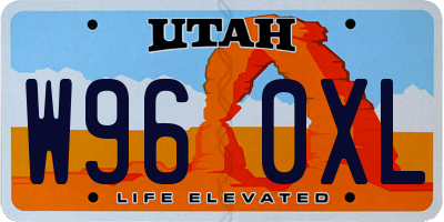 UT license plate W960XL