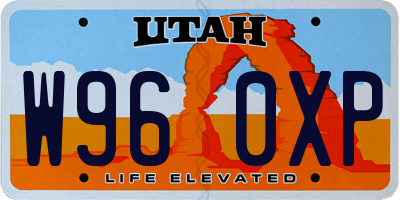 UT license plate W960XP