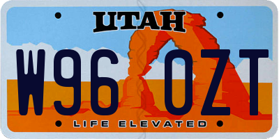 UT license plate W960ZT
