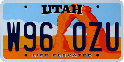 UT license plate W960ZU