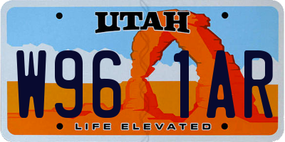UT license plate W961AR