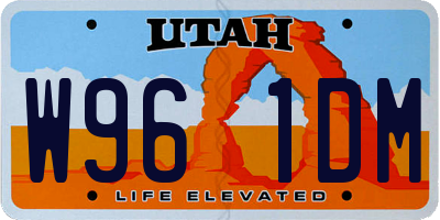 UT license plate W961DM