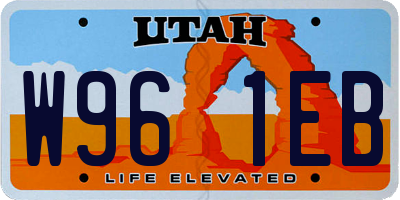 UT license plate W961EB