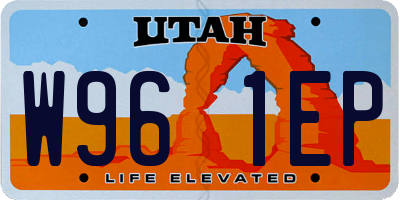 UT license plate W961EP