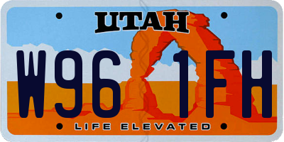 UT license plate W961FH