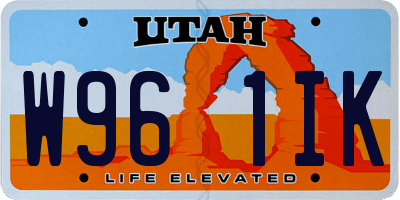 UT license plate W961IK