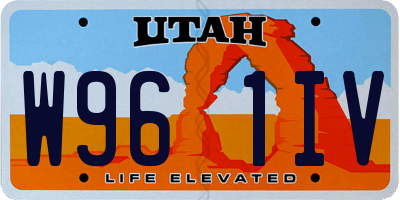 UT license plate W961IV
