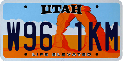 UT license plate W961KM