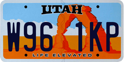 UT license plate W961KP