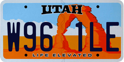 UT license plate W961LE