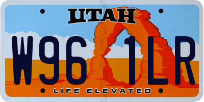 UT license plate W961LR