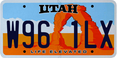 UT license plate W961LX