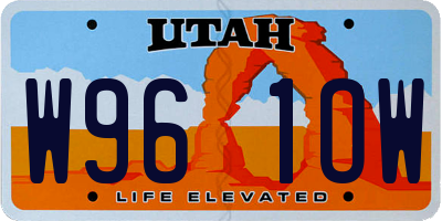 UT license plate W961OW