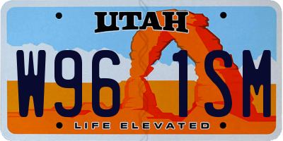 UT license plate W961SM