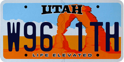 UT license plate W961TH
