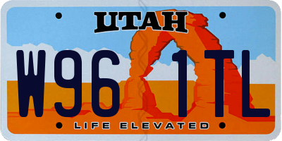 UT license plate W961TL