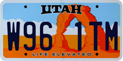 UT license plate W961TM