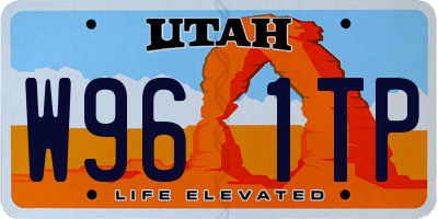 UT license plate W961TP