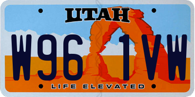 UT license plate W961VW