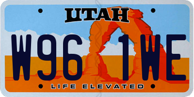 UT license plate W961WE