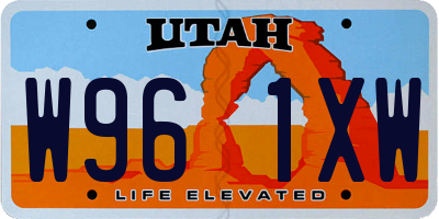 UT license plate W961XW
