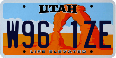 UT license plate W961ZE