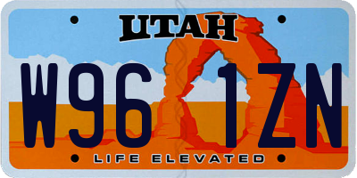 UT license plate W961ZN
