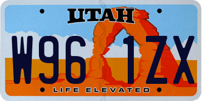 UT license plate W961ZX