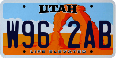 UT license plate W962AB